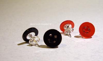 Orecchini con i bottoni, idea regalo
