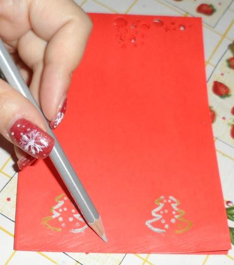 Tutorial albero di Natale realizzato con le palline e cartoncini d'auguri