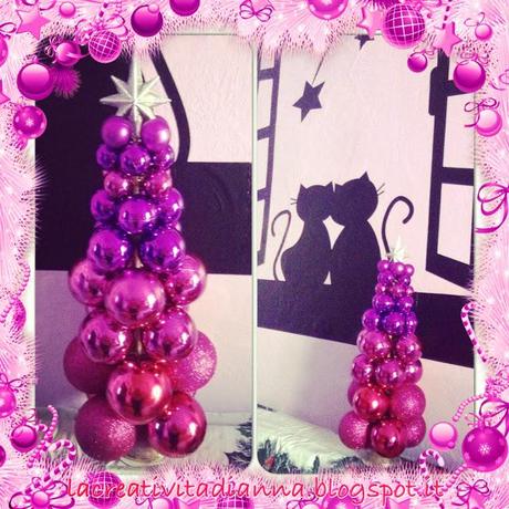 Tutorial albero di Natale realizzato con le palline e cartoncini d'auguri