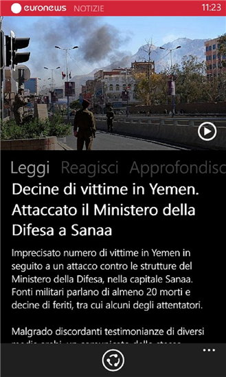  euronews arriva ufficialmente sui terminali WP8