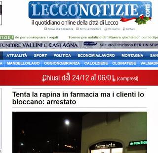 Clienti sventano rapine disarmando i rapinatori ... mentre piloti e passeggeri degli aerei che distrussero le torri gemelle ...