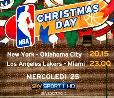 NBA Christmas Day, su Sky Sport 1 HD in diretta due partite del basket USA