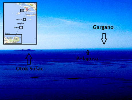 FOTO - Il PROMONTORIO DEL GARGANO VISTO DALLA CROAZIA