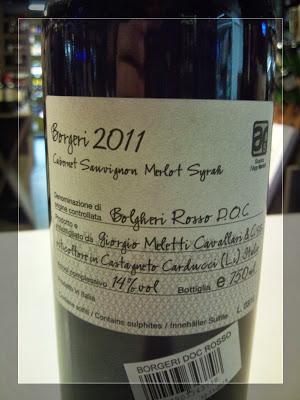 Bolgheri Doc 2011 Borgeri - Giorgio Meletti Cavallari