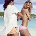 Candice Swanepoel, scatti dal backstage ai Caraibi
