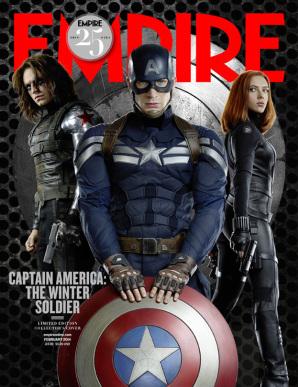 Cover di Empire per il sequel di Capitan America  Scarlett Johansson Chris Evans Captain America: The Winter Soldier Alberto Baldisserotto 