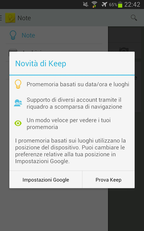 Google Keep: prendere note con Big G (Smartphone/Tablet)