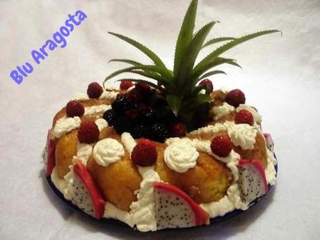 Babà di Sal de Riso con frutta esotica