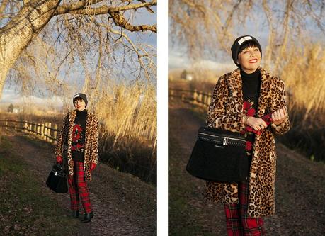 smilingischic, Fashion blog, outfit per le feste, targa e animalier, cappotto zara, Lara Ferretti, Nomination, 