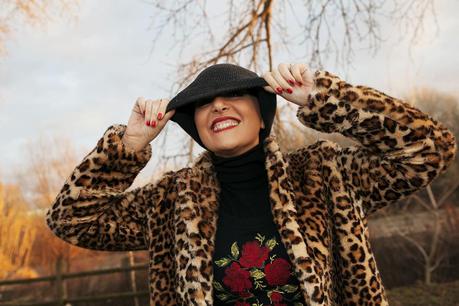 smilingischic, Fashion blog, outfit per le feste, targa e animalier, cappotto zara, Lara Ferretti, Smilingischic_Tartan_Animalier-1009