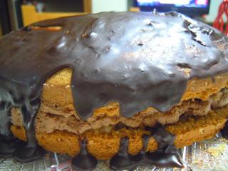 Torta al caffè e ganache di cioccolato