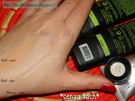 [Review] - I fondotinta bio - Swatches - Benecos e Avril Cosmetique feat. pennelli Hakuro e Ecotools