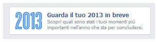 Il 2013 secondo Facebook