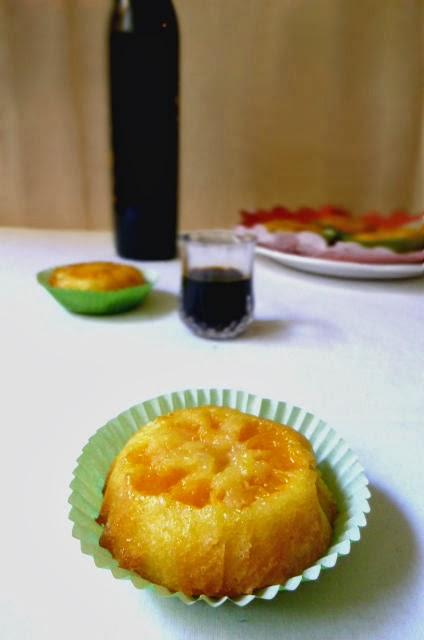 mini cake capovolti alle clementine