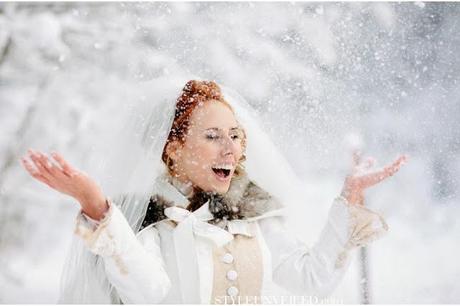 snowy wedding