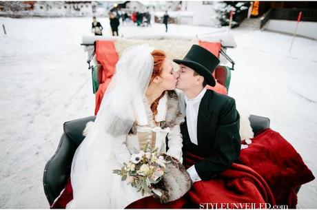 snowy wedding