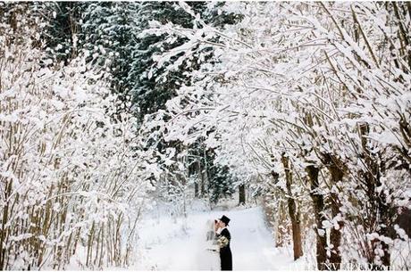 snowy wedding