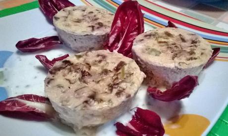 FLAN DI RADICCHIO IN SALSA DI YOGURT