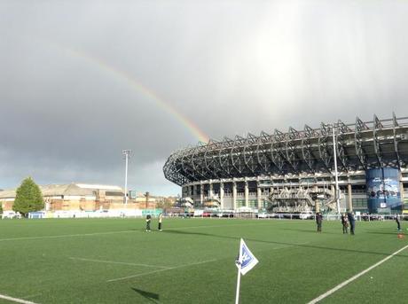 9 novembre 2013: ecco come si presentava il Murrayfield Stadium poco prima di Scozia-Giappone, prima gara dei viagogo Autumn Tests