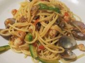 Spaghetti vongole,zucchine mazzancolle