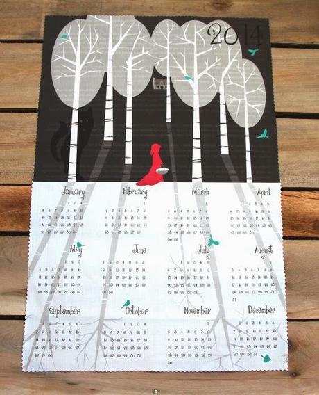 PPJ IN VACANZE NATALIZIE: TEA TOWEL 2014 CALENDARS DA SPOONFLOWER