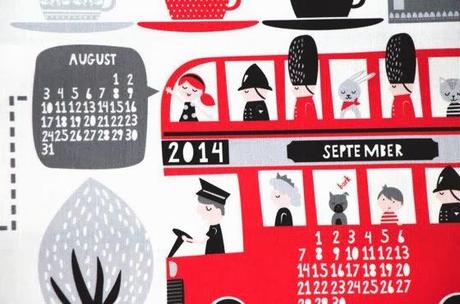PPJ IN VACANZE NATALIZIE: TEA TOWEL 2014 CALENDARS DA SPOONFLOWER