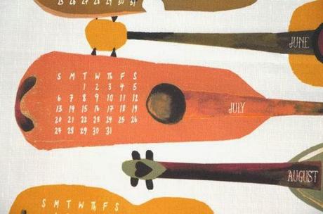 PPJ IN VACANZE NATALIZIE: TEA TOWEL 2014 CALENDARS DA SPOONFLOWER