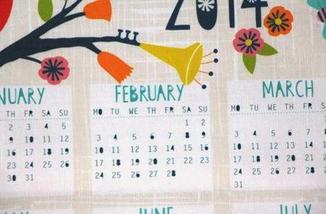 PPJ IN VACANZE NATALIZIE: TEA TOWEL 2014 CALENDARS DA SPOONFLOWER