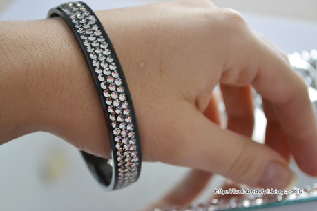 Bijouteria, Anello acciaio con cristalli + Bracciale rigido con cristalli - Review