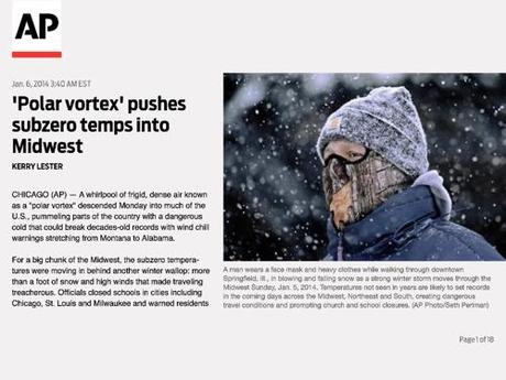 Articolo: ‘Polar vortex’ pushes subzero temps into Midwest