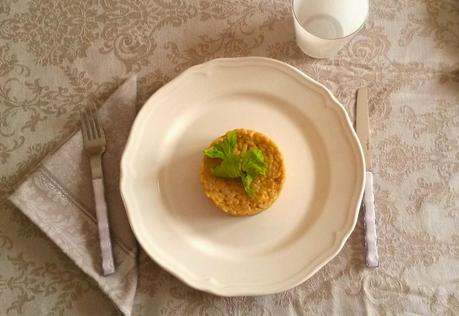 Risotto zucca e gorgonzola di soia