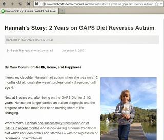 Testimonianze tangibili: la dieta GAPS funziona e fa regredire i sintomi dell'autismo
