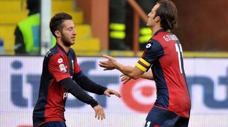 Gilardino e Bertolacci, uomini partita contro il Sassuolo. LaPresse