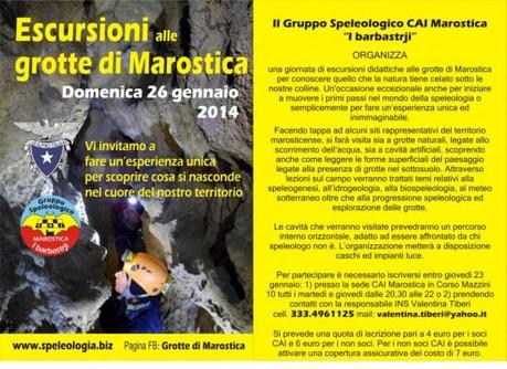 A Marostica (VI) il 26 gennaio per iniziare un’avventura chiamata speleologia