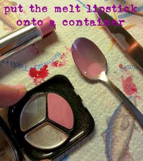 How to make a cream blush with lipstick / Come fare un blush in crema usando rossetti usati