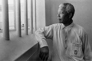 Mandela durante la detenzione in carcere
