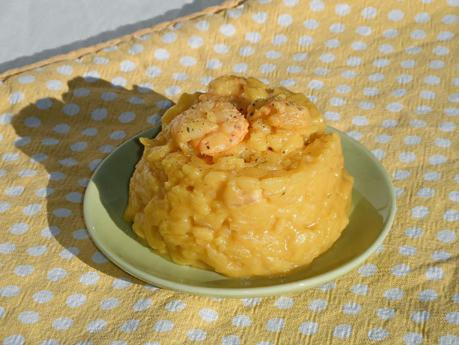 Risotto allo zafferano e gamberetti