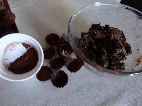 Tartufini di pandoro e cioccolato fondente