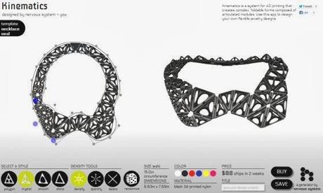 MAGNIFICI GIOIELLI CON PATTERNS STAMPATI IN 3D DA NERVOUS SYSTEM