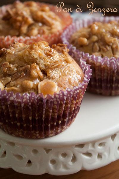 muffin pere, granola e miele