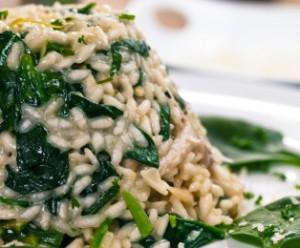 Risotto agli spinaci - timballo