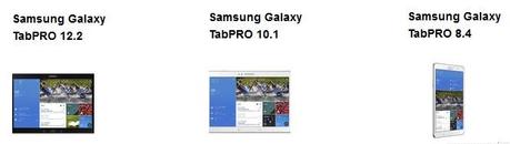 TabPRO Ecco il maxi confronto tra i nuovi tablet Samsung Galaxy: TabPRO 12.2 vs TabPRO 10.1 vs TabPRO 8.4