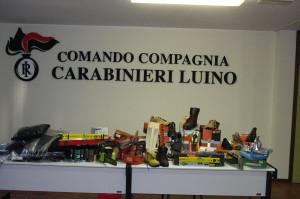 Tutta la refurtiva rintracciata da parte dei Carabinieri della Stazione di Luino