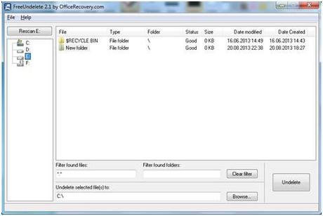 Get your deleted files back 2 Recuperare file persi, cancellati e rimossi su Windows con FreeUndelete