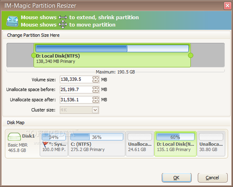 3 IM Magic Partition Resizer Professional 1.1.0 Gratis: Ridimensionare Partizioni senza formattare [Windows App]