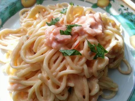 Tagliolini al salmone.