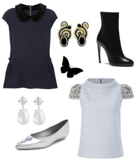 outfit bianco nero