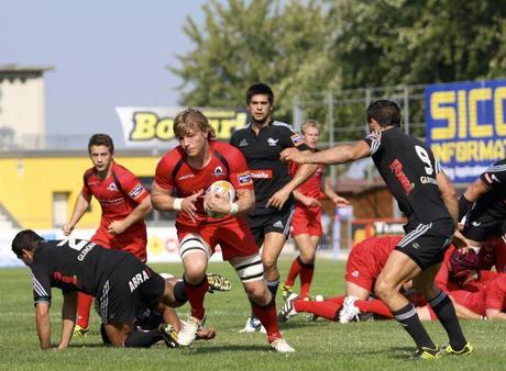 David Denton in azione a Viadana contro gli Aironi, settembre 2011 (mia foto)