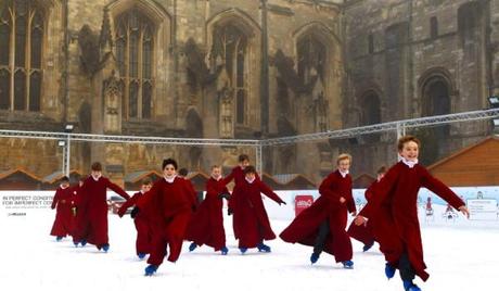 Winchester choristers ice skating