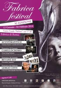 Fabrica (Roma): Fabrica Festival 2014 - dal 12 gennaio al 2 febbraio